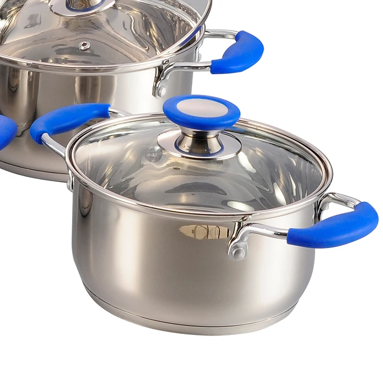 Hot Sale Stainless Steel Soup Pots Cookware Sets Non Stick Kitchen Cooking Pots supplier