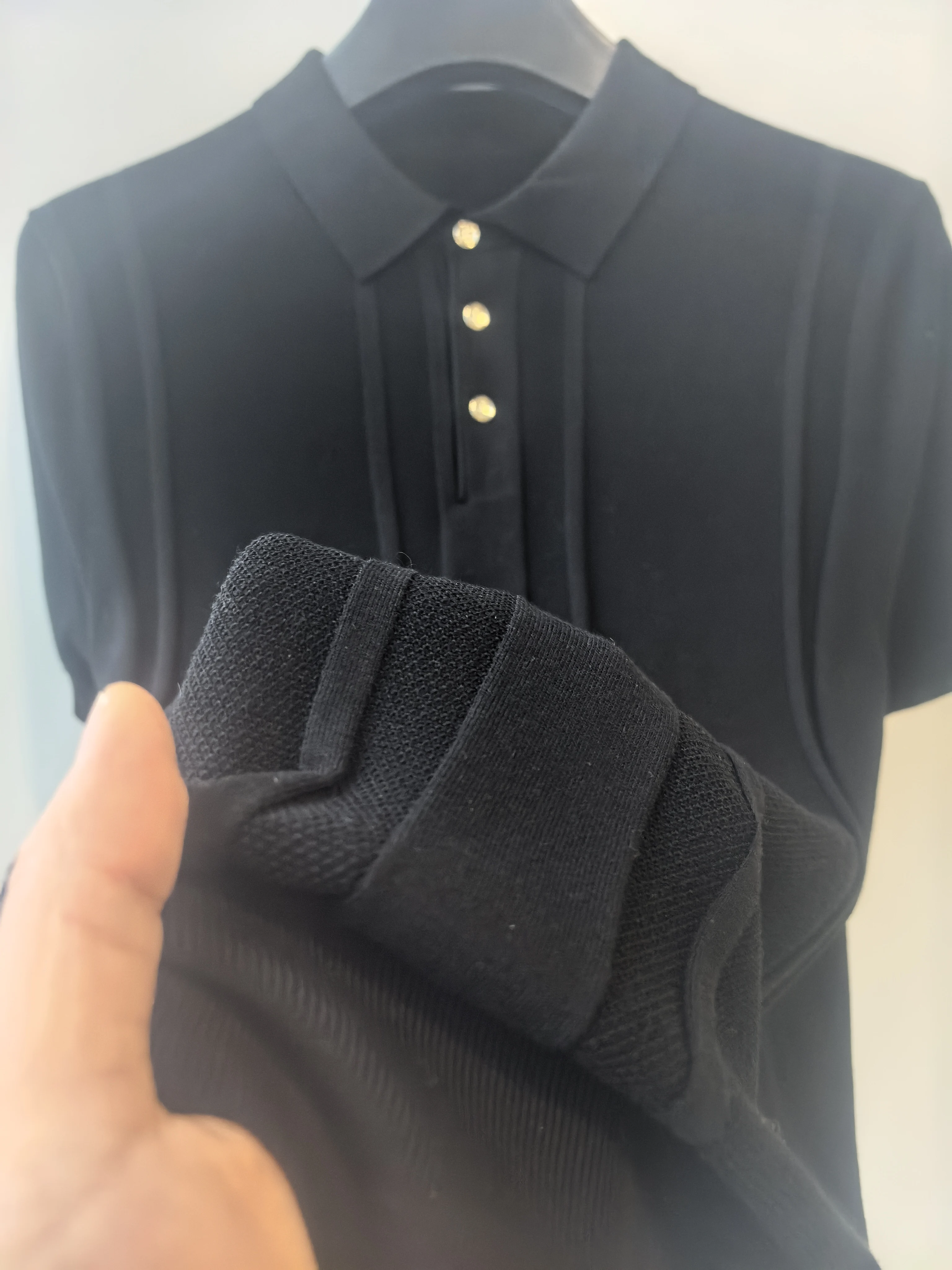 Polo Cotton Silk Maglioni Uomo Cashmere Wool Polo Shirt Adelaide