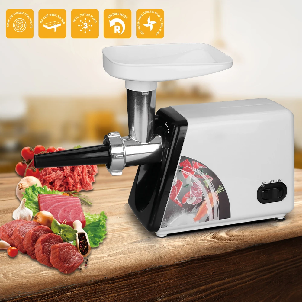 Hachoir à Viande Électrique Biolomix 3000W – Inox, Puissant, Avec Accessoires à Saucisses
