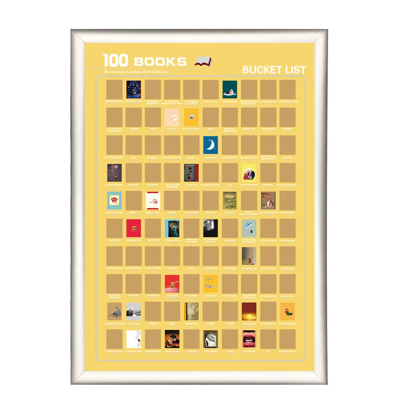 DDP ?% OFF Must to Read 100 Books Bucket List Scratch Off Poster