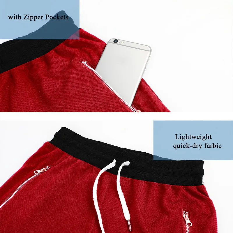 Wholesale 100% Polyester Custom Male Wear Summer Shorts Men Cool Custom side zipper pocket Men Cargo mesh shorts863_voghion.com