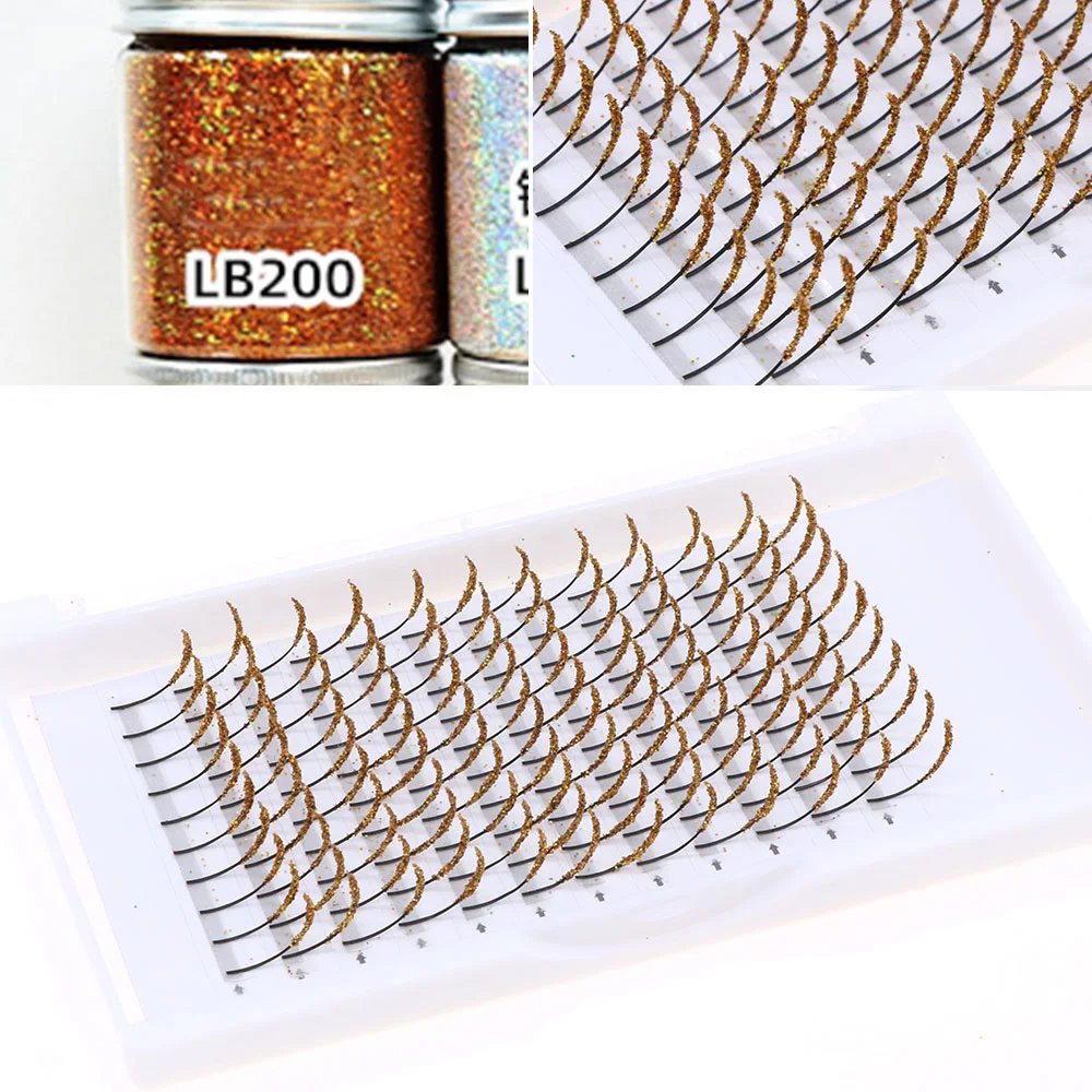 Bulk Wholesale Individual Glitter Color Beauty Lash Pink Green Black