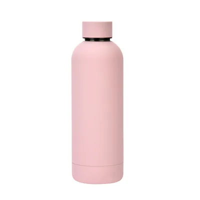 Rubber Paint  500 ml  Custom Logo Water Bottles Small Mouth Vacuum Flask Insulated Stainless Steel Water Bottle with Lid