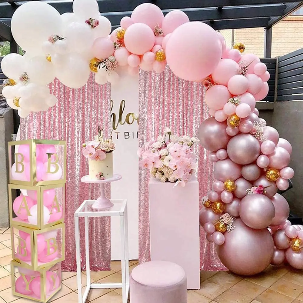 XinLan Free Sample Birthday Party Stage Curtain Portable Wedding Event Stage Decoration Black Sequin Curtain