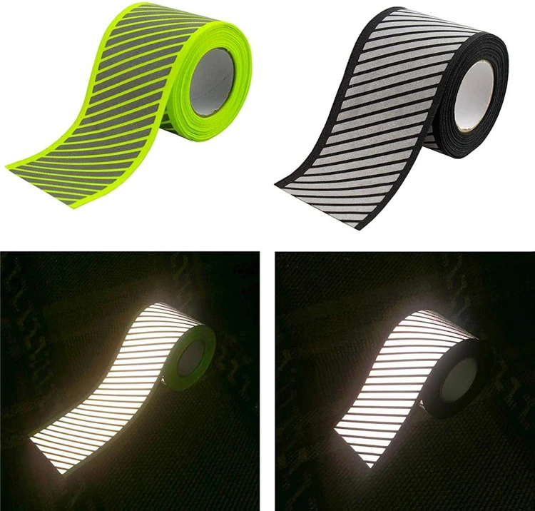 Custom High Visible 5cm Segmented Heat Transfer Reflector Tape Self Adhesive Reflective Tape for Clothes