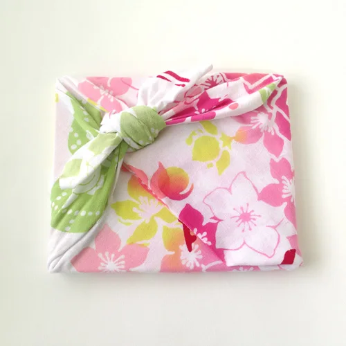 可爱包装瓶子包装时尚面料布午餐包装布包裹提手furoshiki