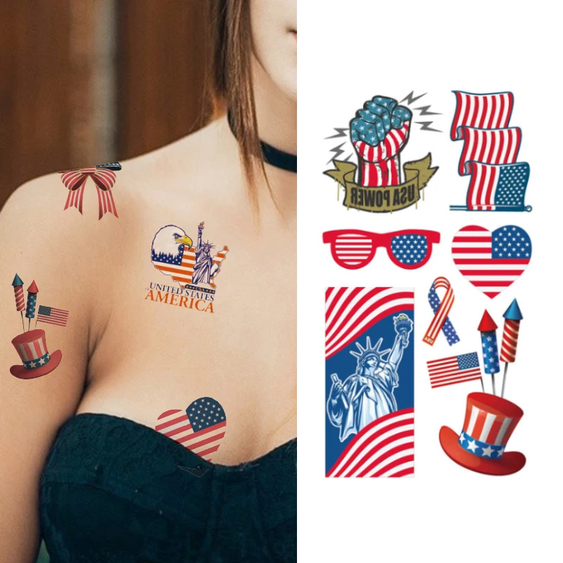 Buy Usa Flag Fake Tattoo Online In India  Etsy India