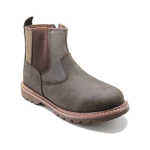 Mid Cut Crazy Horse Leather Goodyear Welted Safety Boots
