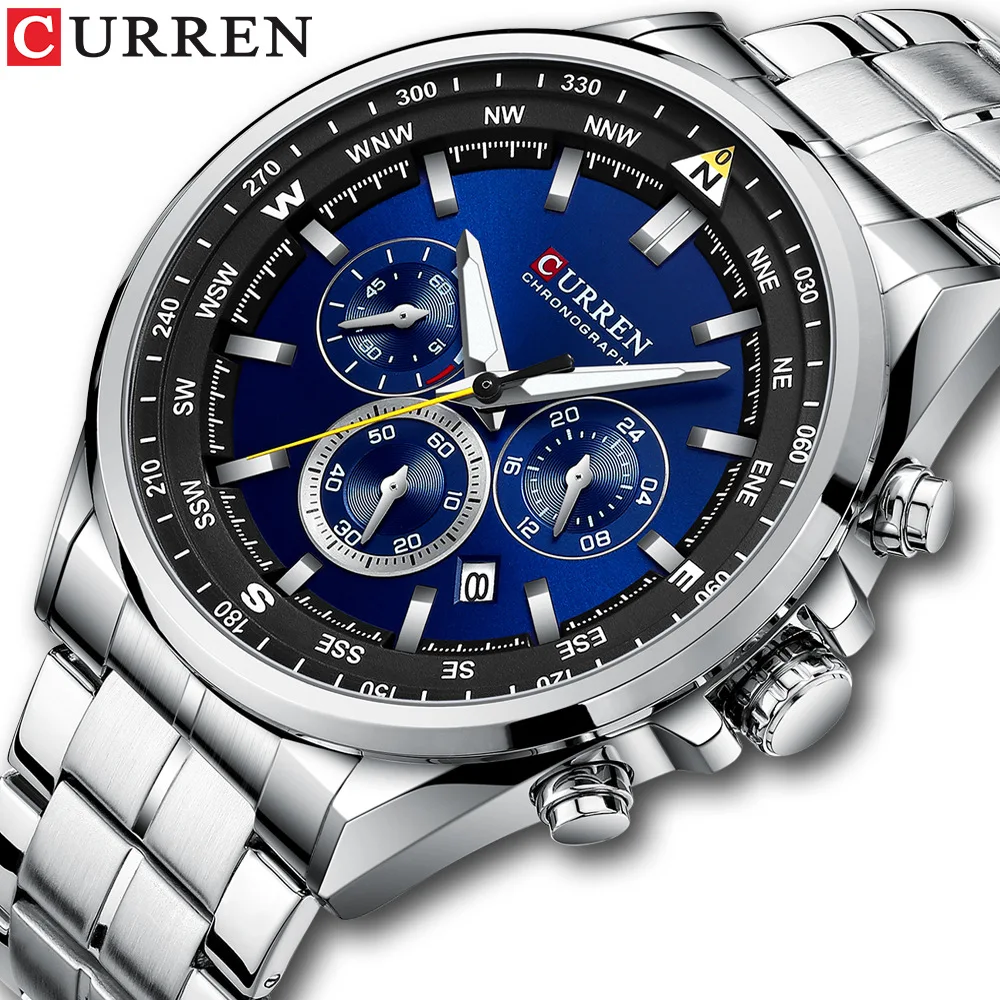 CURREN 8399 Watch Classic Luminous Hand Waterproof Wrist Watch Gift Chronograph Men Watches Dropshipping Relogio Masculino
