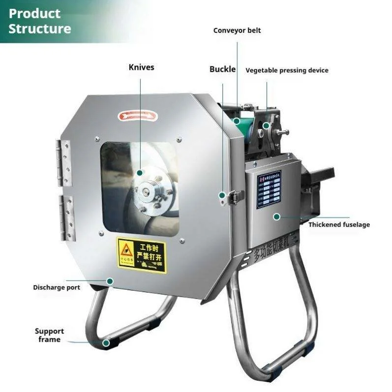Commercial Electric Vegetable & Fruit Slicer Shredder Chopper Cutter Machine for Parsley Leek Green Onion Cucumber Potato