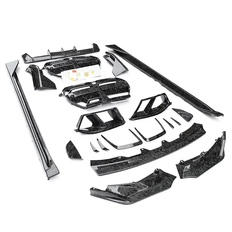 Carbon Fiber Body Kits For BMW M3 M4 Dry Carbon Fiber Forged Pattern Surround G80 G82 G83 Front