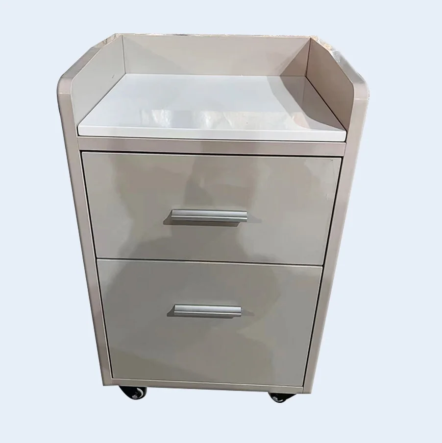 Bomacy Factory Outlet Wooden Material Optional Color Avoiding Acetone Pedicure Cart Tool Cart Salon Trolley for Spa Salon