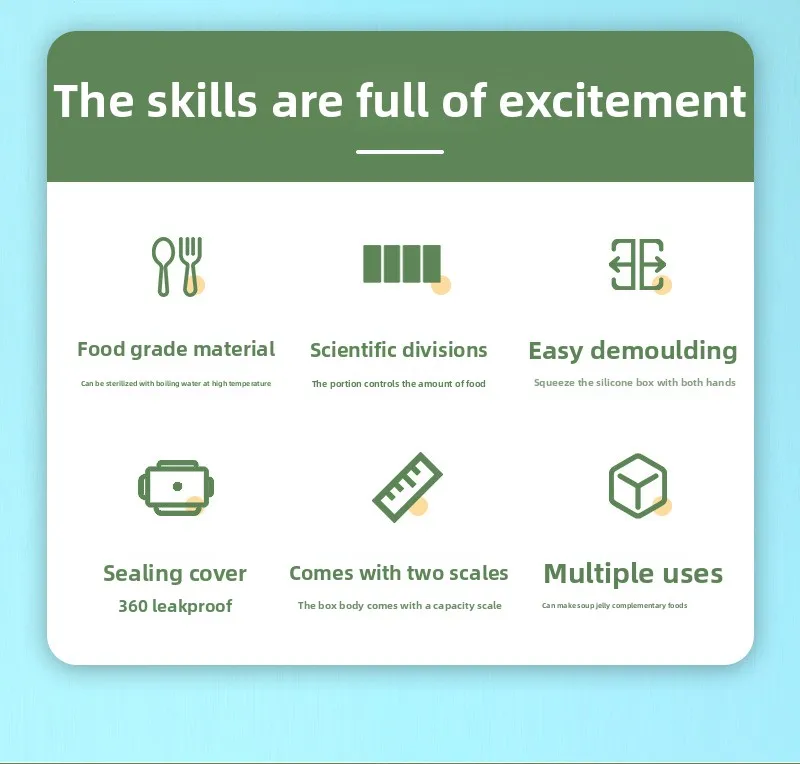 Hot Selling Food Grade Silicone Ice Tray Mold with Lid Household Ice Storage Making Box Complementary Refrigerator Accessory details