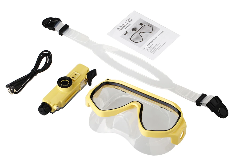 WT-RD34 Diving Mask Camera Waterproof Strong Anti Fog Video Camera Cheap New Diving Glasses Swimming Pool Underwater DV Camera