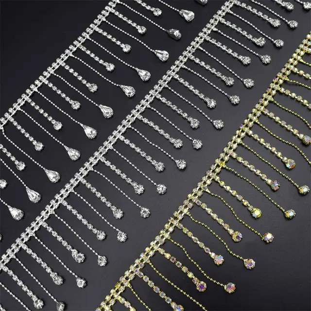 Top Sales Silver round Crystal Rhinestone Trimming 2mm 4mm 5mm Size 100% Good Feedback for Garment Decoration