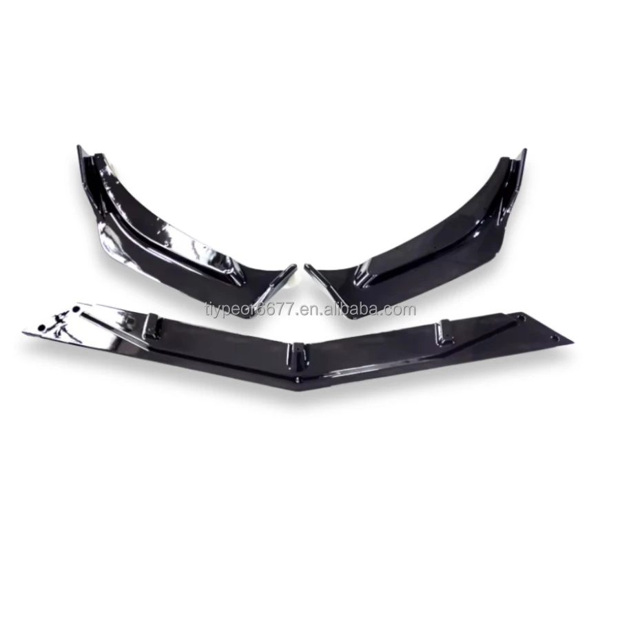 product abs gloss black red front bumper lip spoiler splitter for chevrolet malibu xl 2016 2020-4