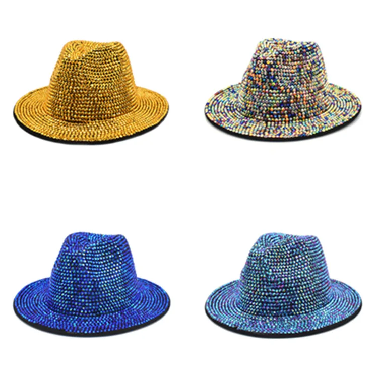 Topi Fedora,Unisex Mewah Jazz Topi 
