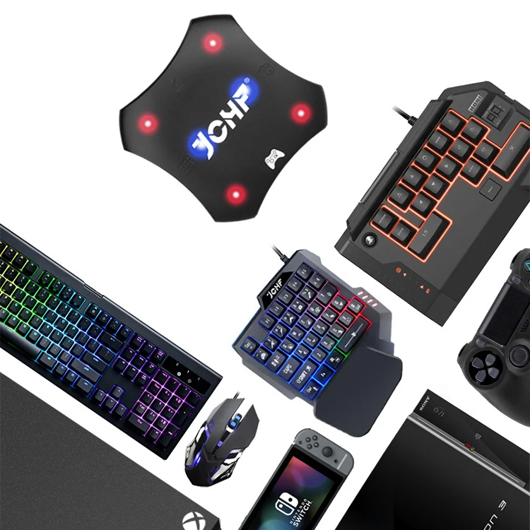 Converter Box for Switch Xboxes PS4 PS3 Gamepad Adapter with Keyboard Mouse Accessories