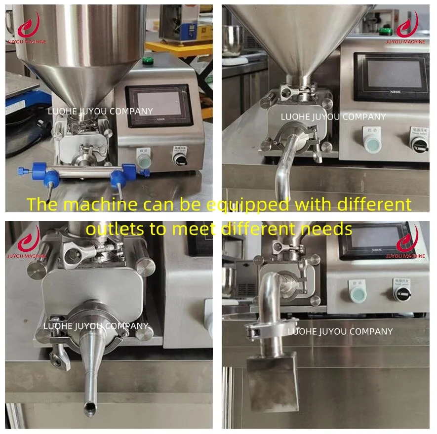 Automatic Double Injection Filling Puff Pastry Cream Depositor Maker Dough Depositor Machine