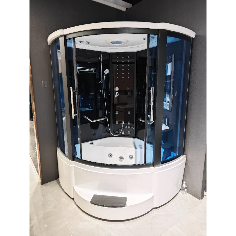 Twoperson Seat Steam Room With Jacuzzi Steam Shower Cabin And Foot