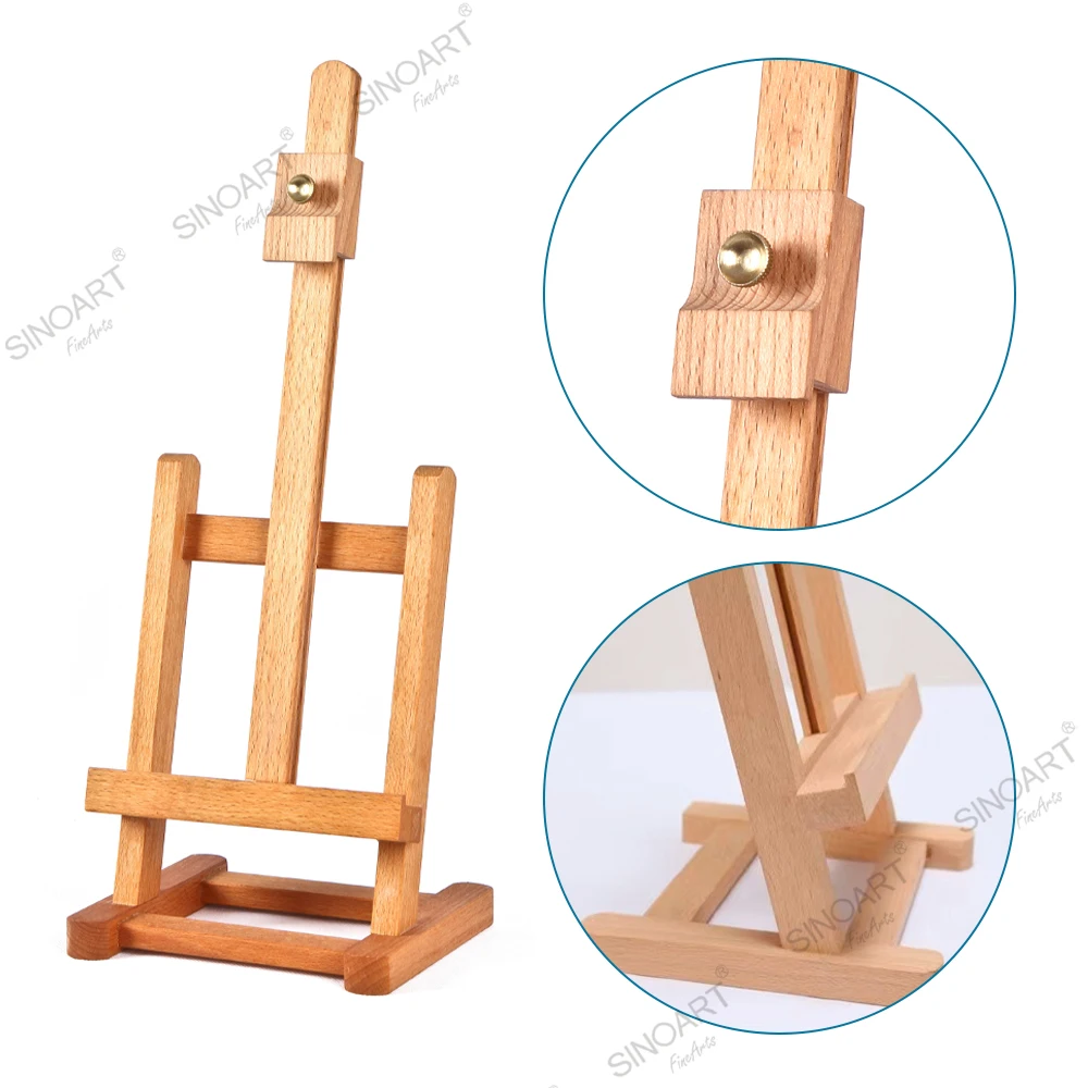 Sinoart Beech Wooden Mini Easel Table Top Easels Wholesale Mini Wooden