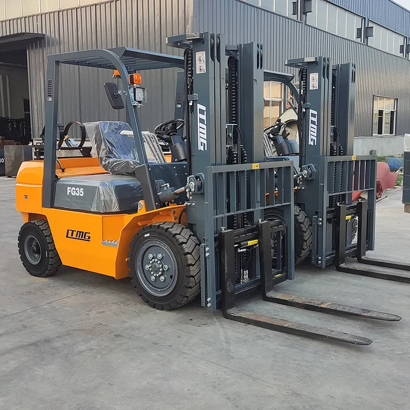 2024 New Design Style 3t 3.5t 4t 5t Gasoline Forklift Accessories 3m Lifting Height Small LPG Forklift with Weight Fork