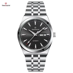 Custom Logo New Luxury Brand Sapphire Mirror NH36 Automatic Mechanical Luminous Classic Men's Watch with Calendar Week Display