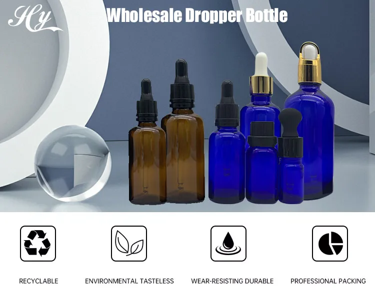 50ml 100ml Essential Oil Dropper Bottles OEM