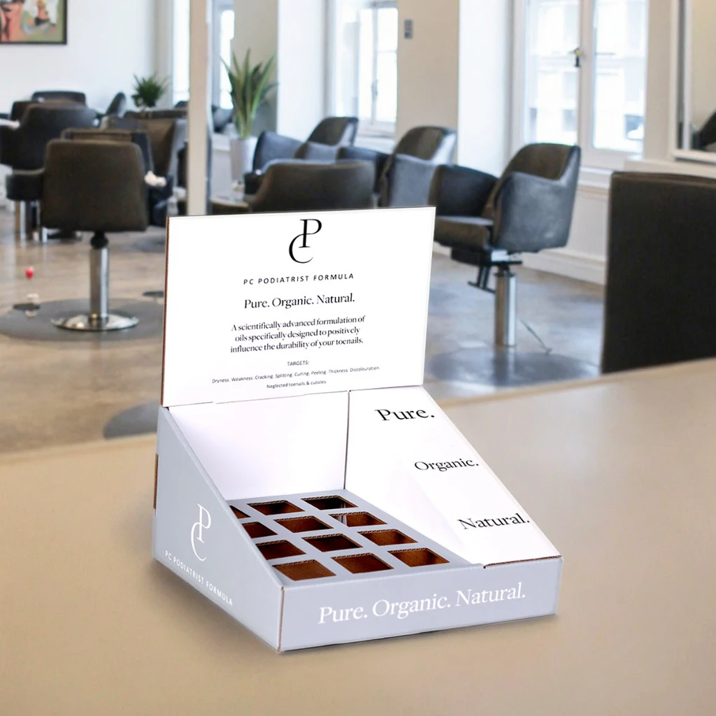 Retail Counter Display Custom Made POP Recyclable Counter Top Cardboard PDQ Display Stand