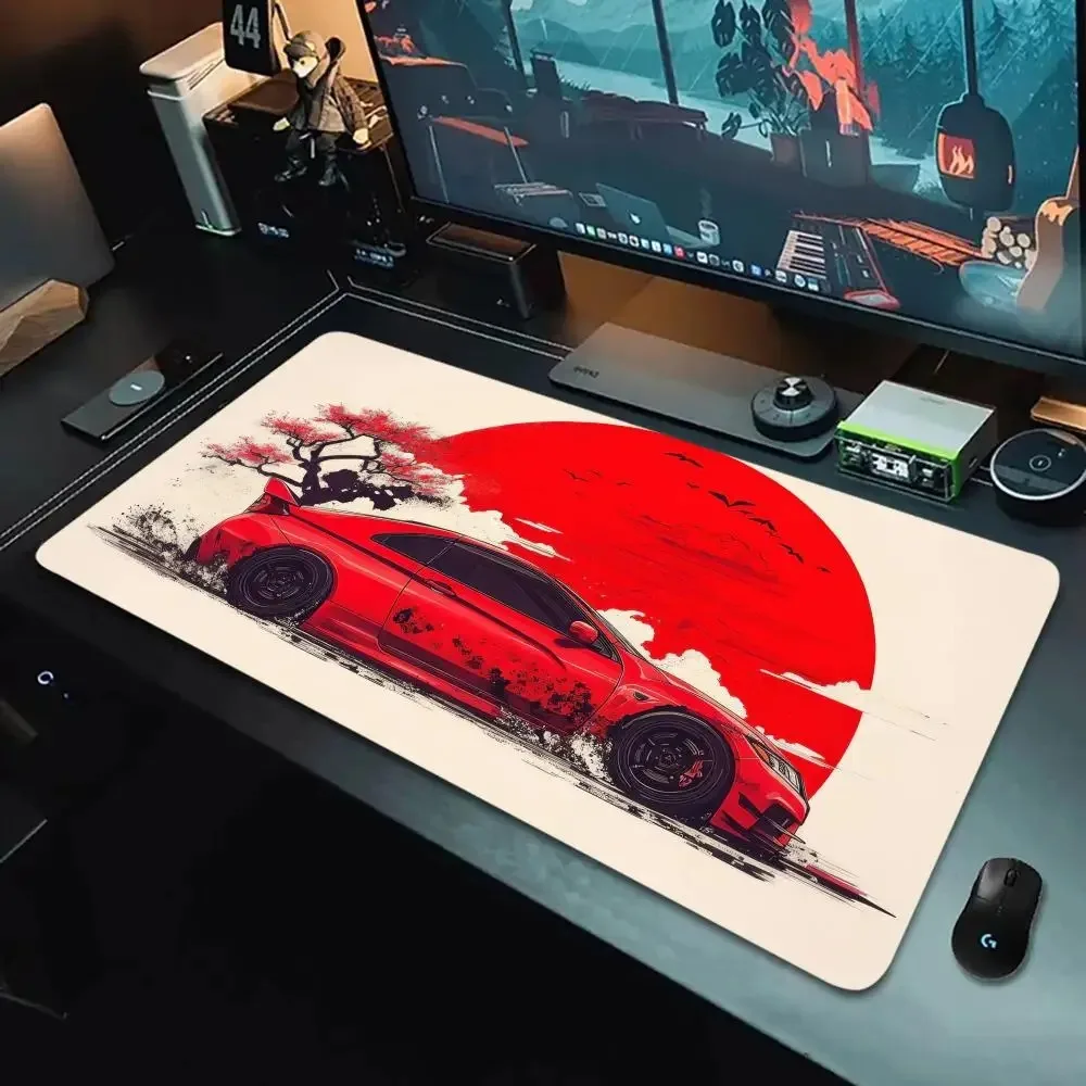 Japanese Painting Style Car Cool Stylish PC Gaming Mouse Pads Gamer Mats Teclado Ergonomic Pad Mat Laptop Office Carpet 900X400