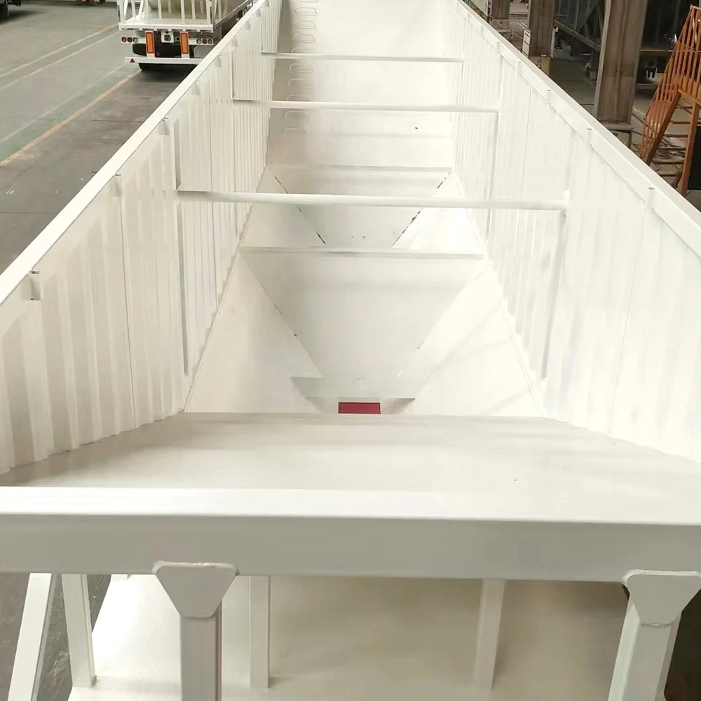 2 Axles Hopper Bottom Steel Semi-Trailers for Grain Cargo Transport Silo Type-Available for Sale