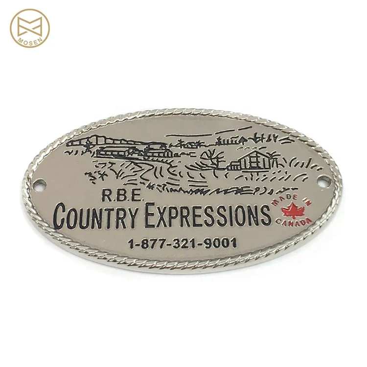 New Arrival Durable Custom Logo Enameled Metal Plate Label for Furniture