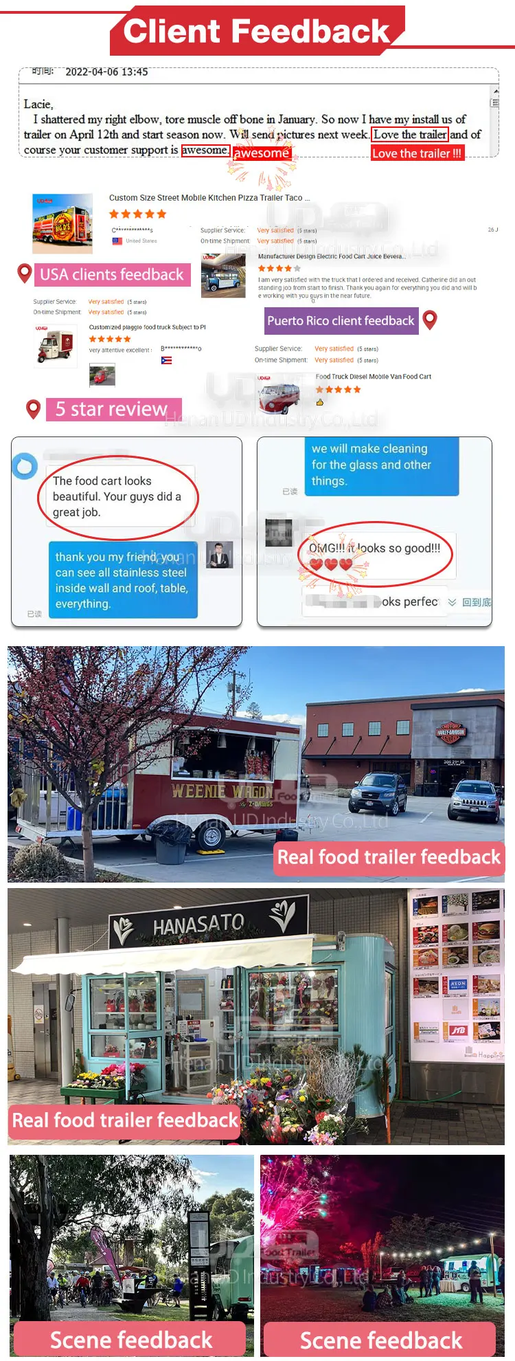 China Factory Directly Exporting Pizza Food Trucks Mobile Kitchen