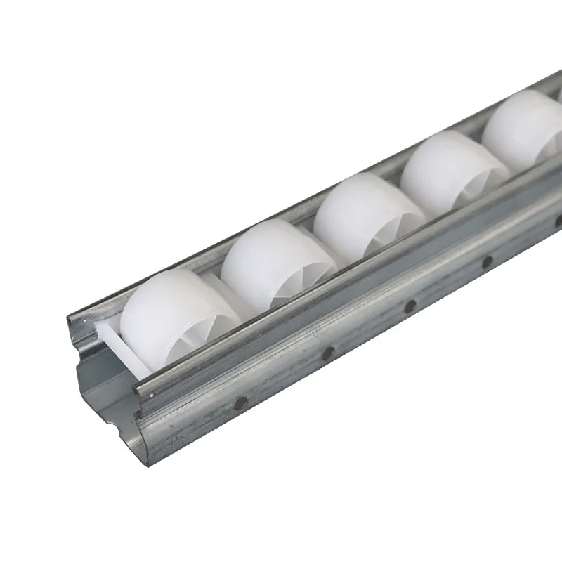 Factory Gravity Flow Rail PE/ABS Wheel Pallet Conveyor Industrial Placon Roller Track for Sliding Shelf System