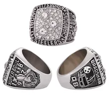 Custom NFL 1978 Pittsburgh Steelers Championship Ring European and American Fashion Alloy Ring Wholesale Custom Wooden Box