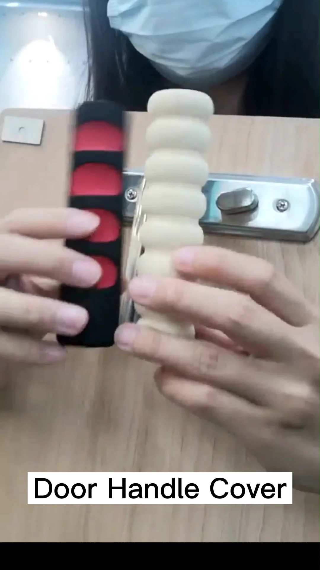 Child proof rubber antistatic door handle cover /rubber door handle