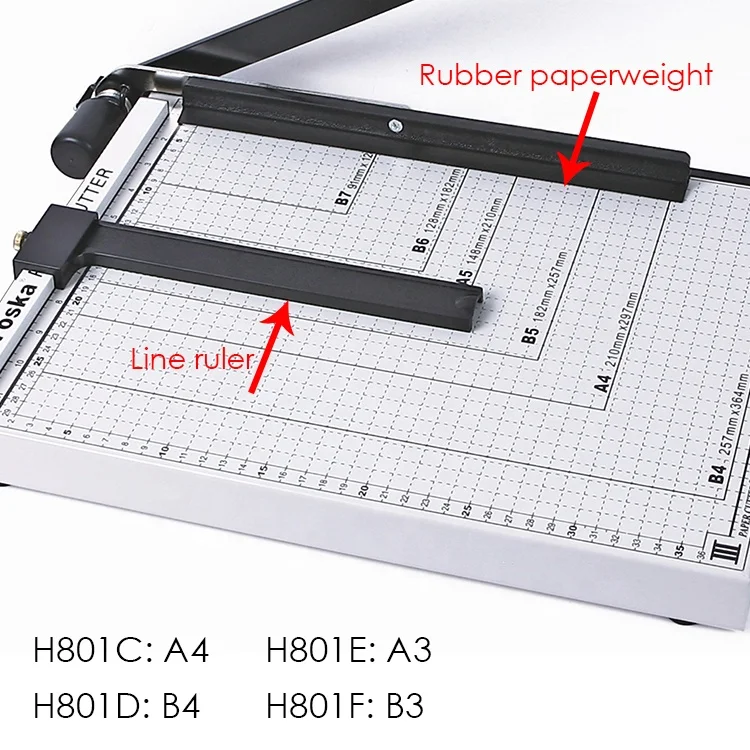 FOSKA A4 Paper Trimmer Vantage Automatic Clamp 15 Sheets Metal Base Guillotines Paper Trimmer Cutting Machine with Blade Lock