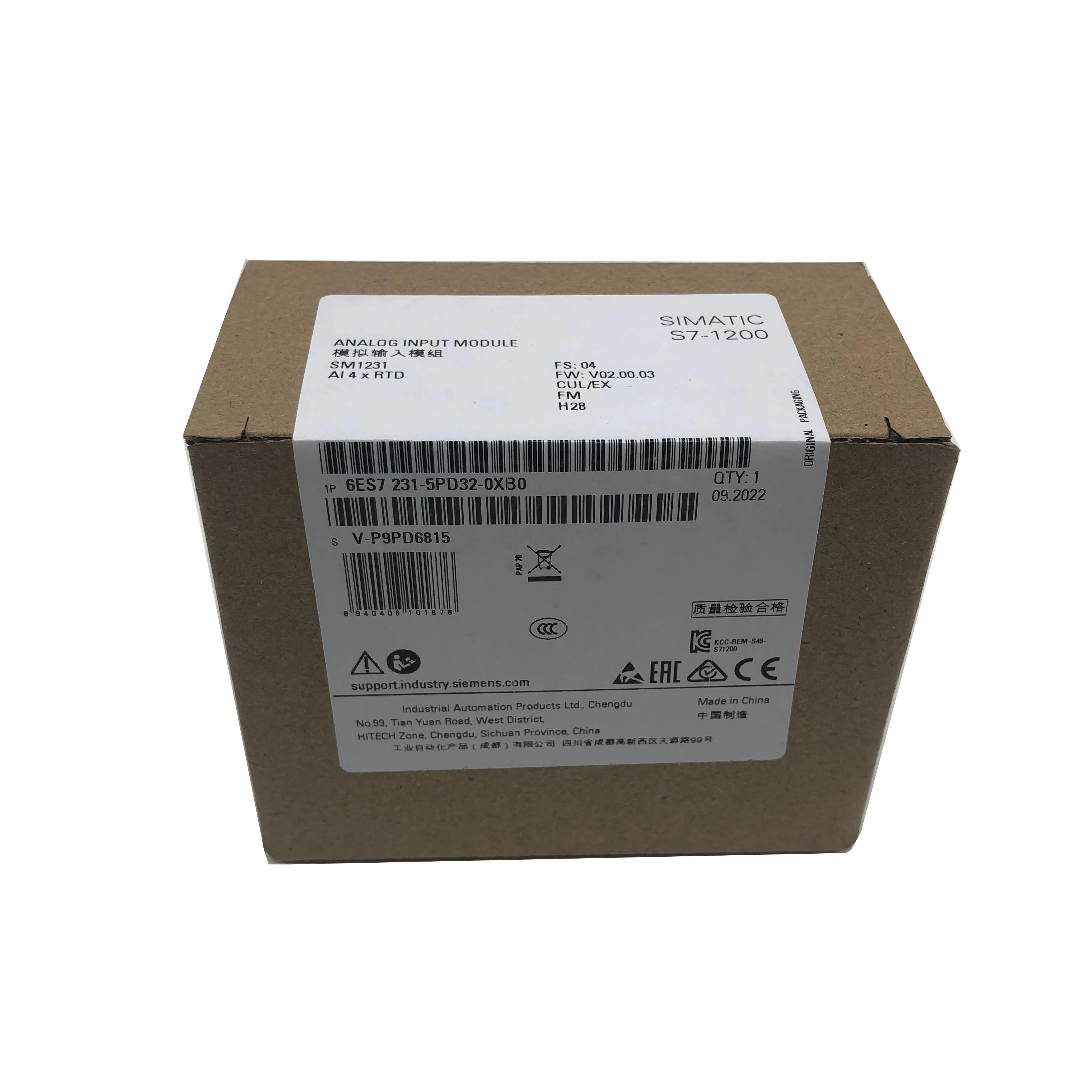 new original 6es7 231 5pd32 0xb0 6es7231 5pd32 0xb0 analog input module for siemens simatic s7 1200 series plc supports thermal resistance rtd temperature measurement high precision signal acquisition and electrical isolation-3