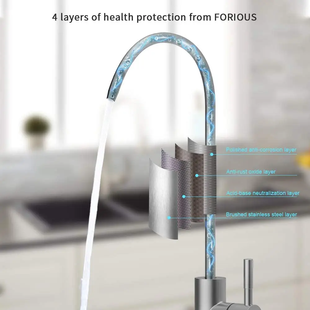 Gooseneck Drinking Water Filter Faucet for Water Filter and Ro Water System