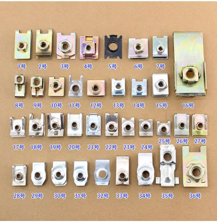 Spring Clip Nut Stainless Steel Carbon Steel Color Zinc Galvanized Fasteners Speed Snap M5 M6 M8