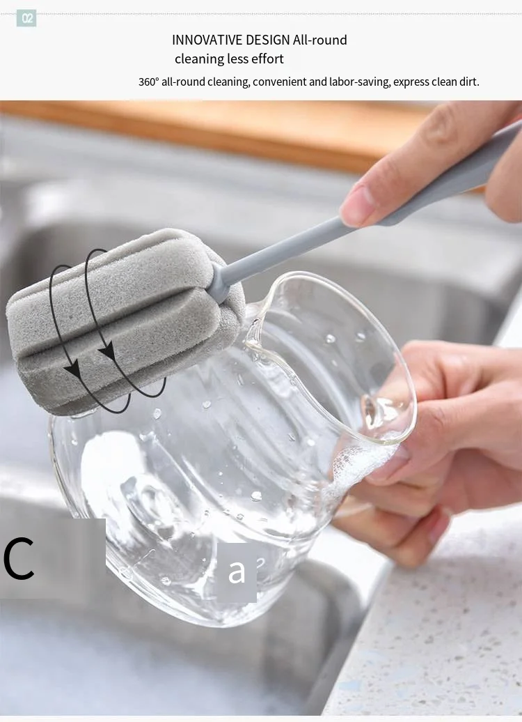 Multifunctional Long (short) handle cup brush Cleaning brush Glass bottle decontamination cleaning brush manufacture