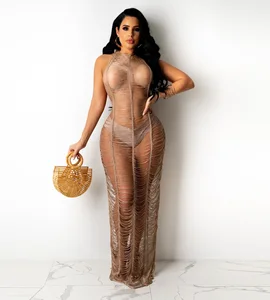 Factory Cheap Hot Sale Long Crochet Cover up Beachwear for Women Adults Solid Support Adults Swimming Costume 1000 Adults Wear