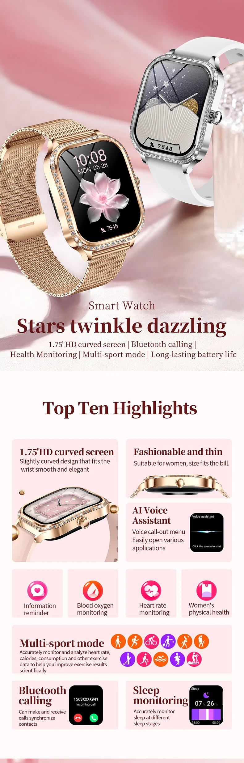 Welcome OEM Order, Factory Whole Selling Fashion Smart Watch Mk88 Fitness Tracker 1.75inch Tft Display Ip68 Waterproof 220mah Android Relojes Smartwatch 2025 For Ladies - Buy Fashionable Smart Watch For Ladies 1.75inch Fitness Tracker Watch android Smartwatch ip68 Waterproof Smartwatch