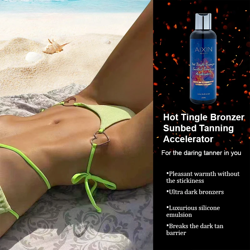 Aixin 200ml Tanning Tingle Cream Bronzer Accelerator Gel For Sunbed