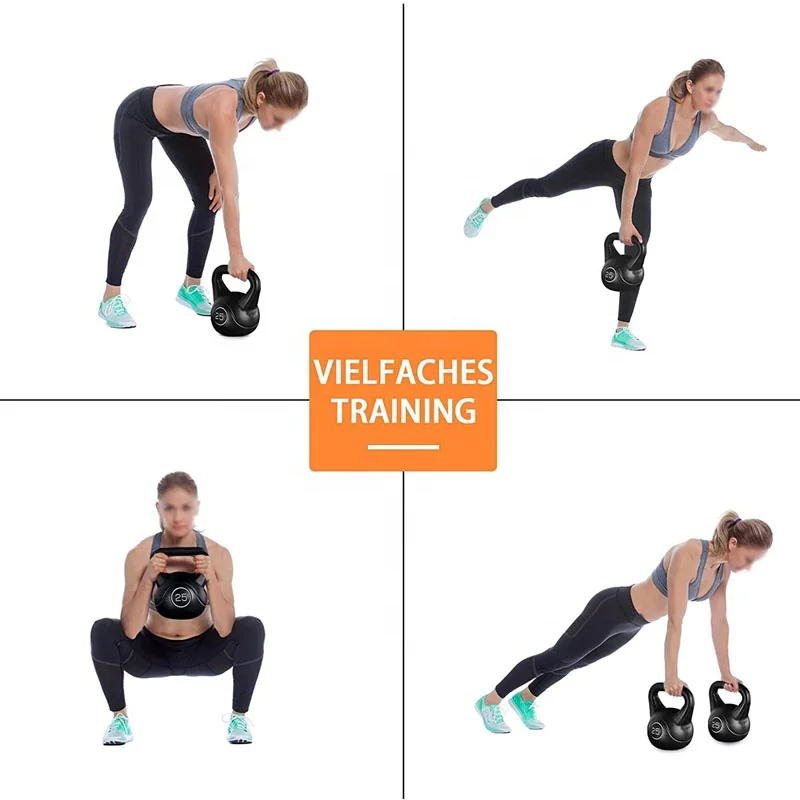 Custom Logo Cheap PVC Kettle Bell Weights Sand Filled Kettlebell Gym Fitness Competition Cement Kettlebells