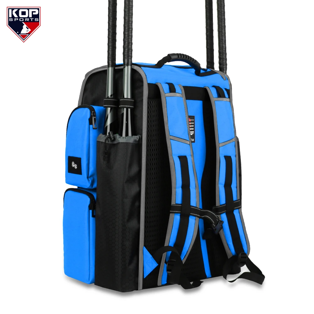 KOP SPORTS Mochila de Béisbol, Bolsa de Súper Softbol Azul