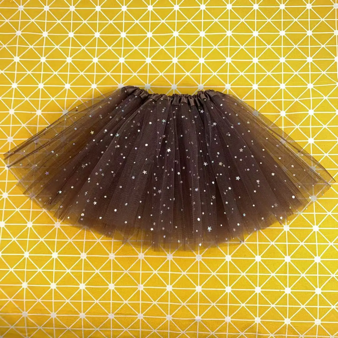 Women's Sheer Tulle Carnival Costume - 3-Layer Voluminous Mini Skirt Festive Performance Outfit Christmas Party Skirt