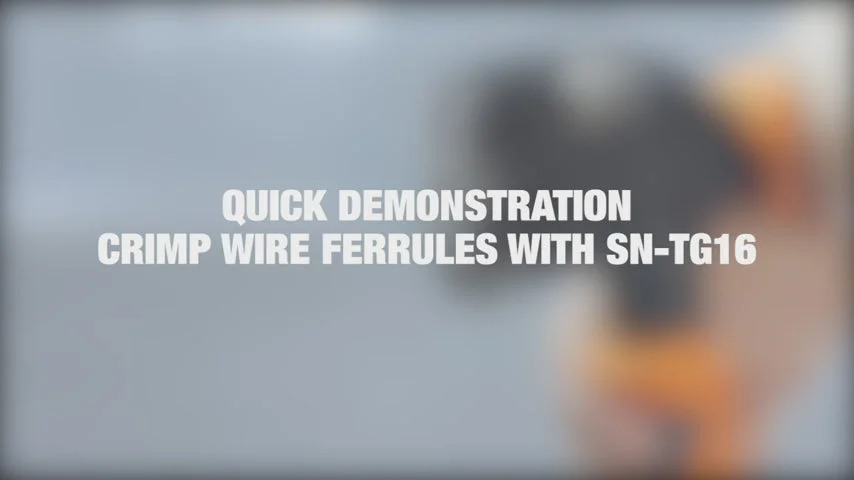 SN-TG16 Square Ratchet Crimper for End Sleeves and Ferrules 0.25-16mm2 AWG 24-6