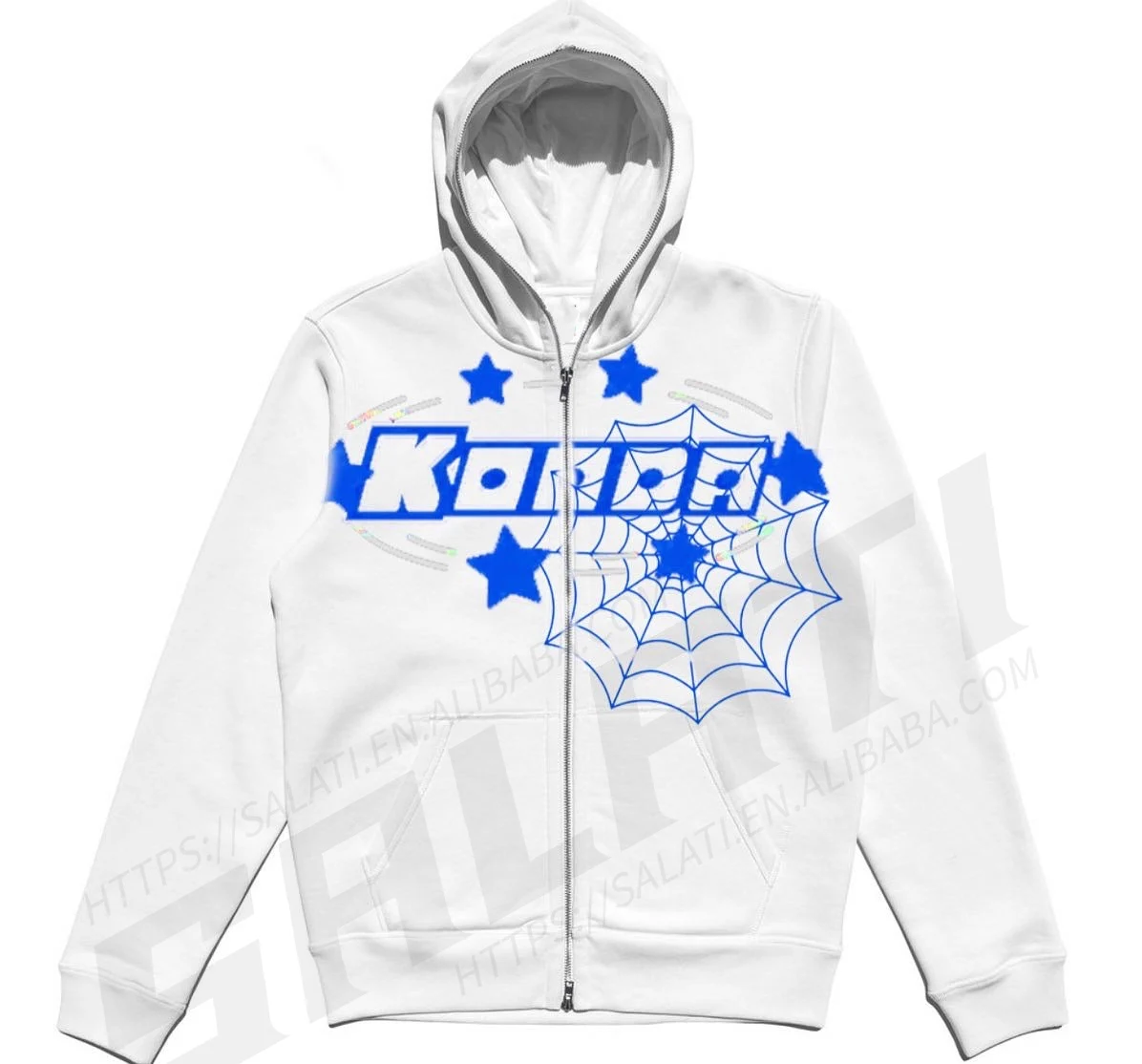 Custom Sweatshirt Total Full Face Zip up Cotton 3d Puff Print Hoodie for Men