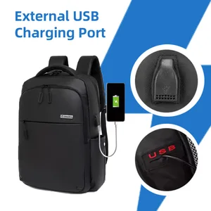 OMASKA Custom Waterproof USB Laptop Bag Nylon Men Business Backpack